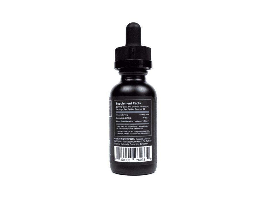 Primary Jane Firemint CBD Tincture Drops 1200mg Side View