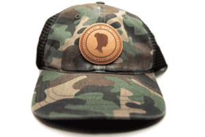 Circle Stamp Unstructured Vintage Cap - Camo Front View