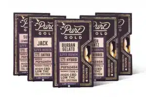 5 Pack (Bundle) | Pure GOLD 1G Live Resin Carts - Full Spectrum CBD