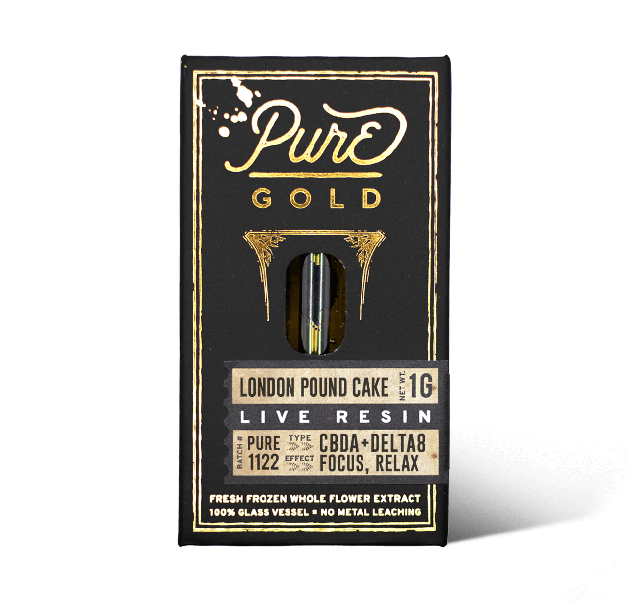 Pure Gold Live Resin | 1G CBDa + Delta 8 Vape