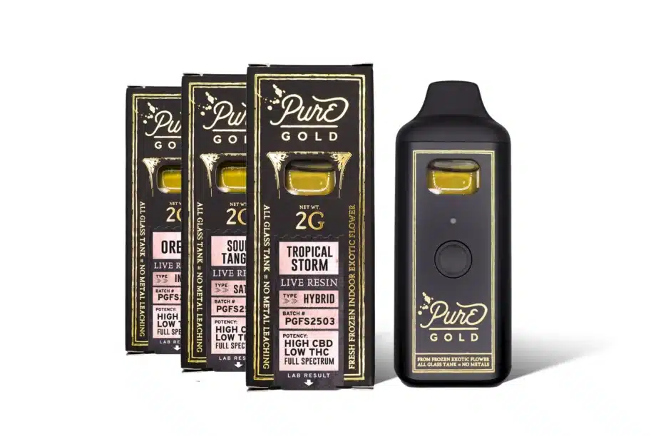 3 PACK | 2G Full Spectrum CBD Disposable Vape Pen - Pure GOLD Live Resin