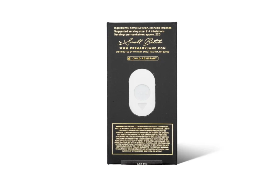 Pure GOLD packaging with batch QR code to lab results